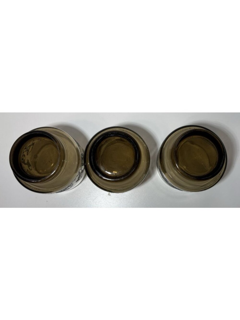 Vintage Libbey 3 Pc Tawny Mushroom Glasses Smoke Brown Drinking Water Glass 8 oz - Picture 7 of 7